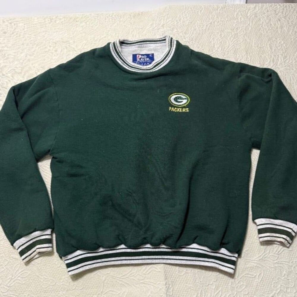 Vintage Pro Player Green Bay Packers Heavyweight Crewneck Size XL